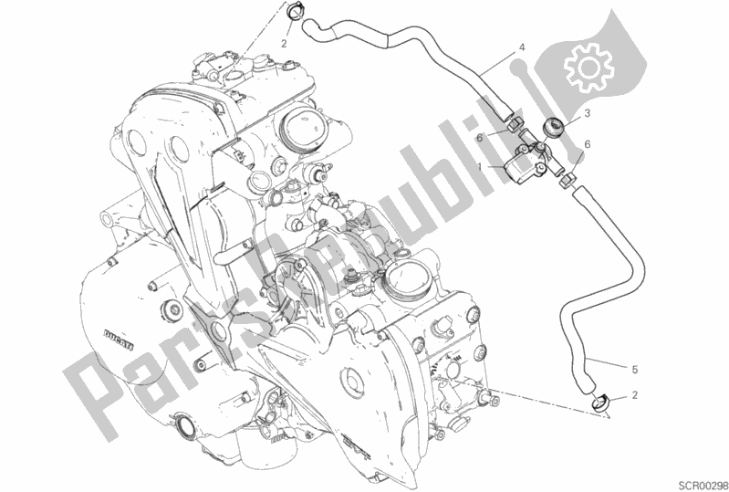 Tutte le parti per il Sistema Di Aria Secondaria del Ducati Diavel 1260 USA 2020